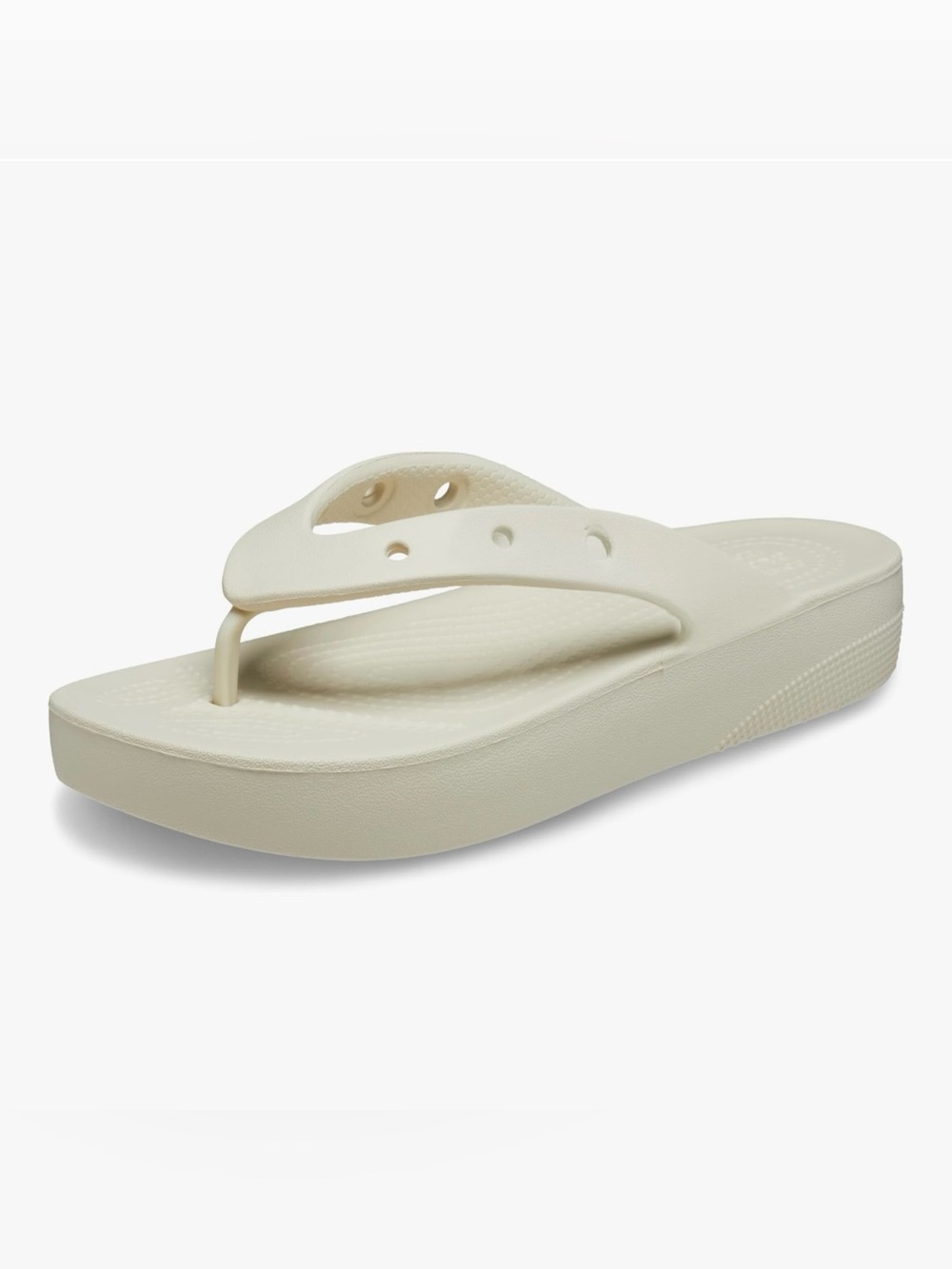 Crocs Classic Platform Flip Sandals Bone Women’s Size W6 New With Tags